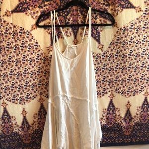white free people tattered shredded dress